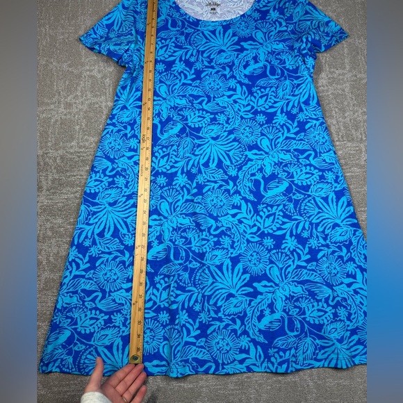 Lily Pulitzer Martinique Blue Jungle Oasis Jody Shirt Dress Pima Cotton Size XL - Picture 3 of 7